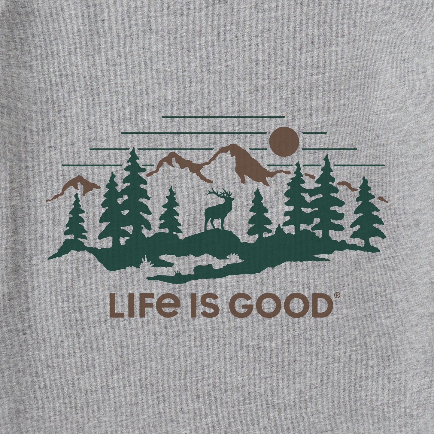 Men's Deer Scenic Long Sleeve Crusher Tee