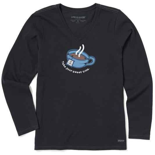 Women's Take your Sweet Time Long Sleeve Crusher Vee