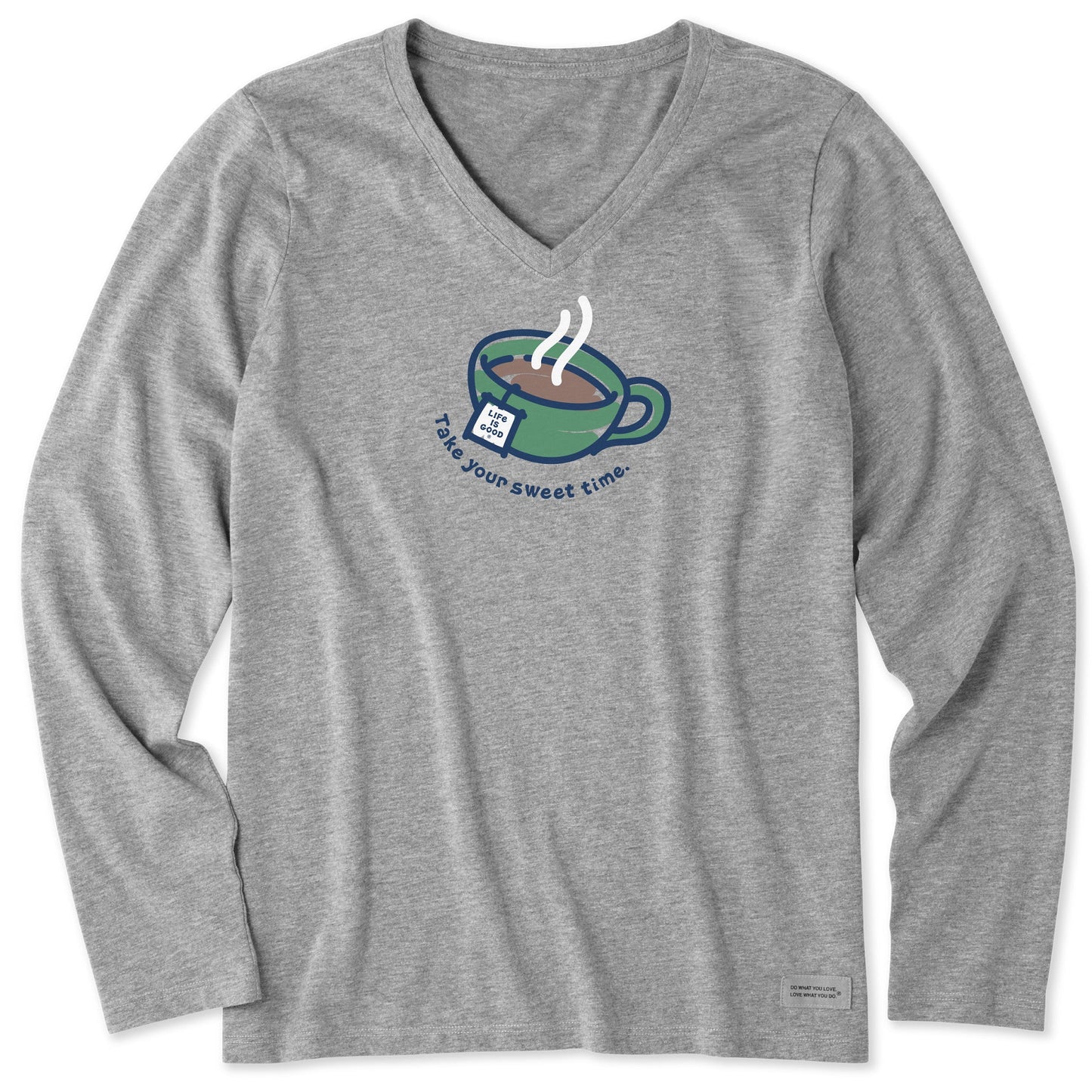 Women's Take your Sweet Time Long Sleeve Crusher Vee