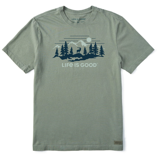 Men's Deer Scenic Short Sleeve Crusher Tee