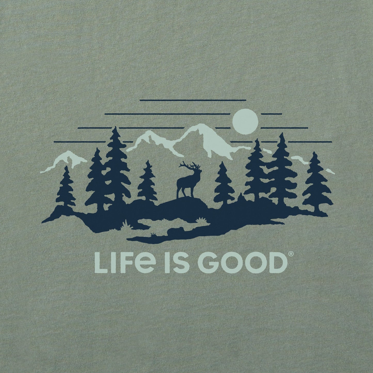 Men's Deer Scenic Short Sleeve Crusher Tee
