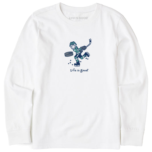 Kids Jake Slap Shot Long Sleeve Crusher Tee
