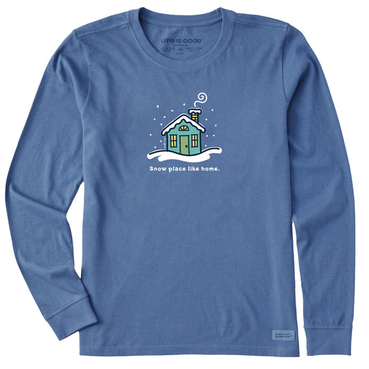 Women's Snow Place Like Home Long Sleeve Crusher Tee