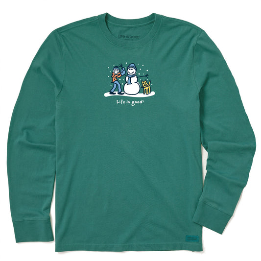 Men's Jake & Rocket Snowman Long Sleeve Crusher Tee