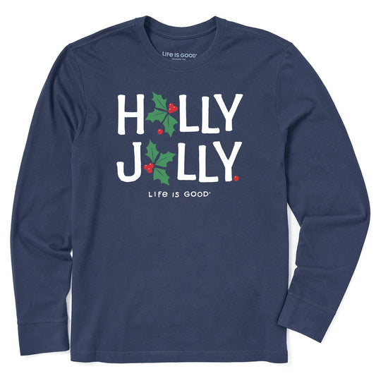 Men's Holly Jolly Long Sleeve Crusher Tee