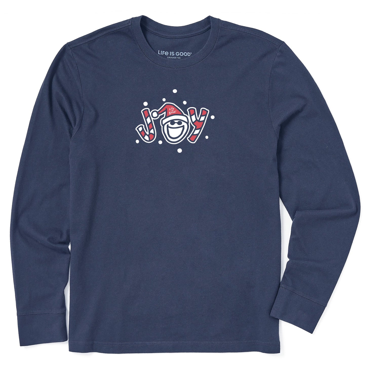 Men's Joy Santa Jake Long Sleeve Crusher Tee