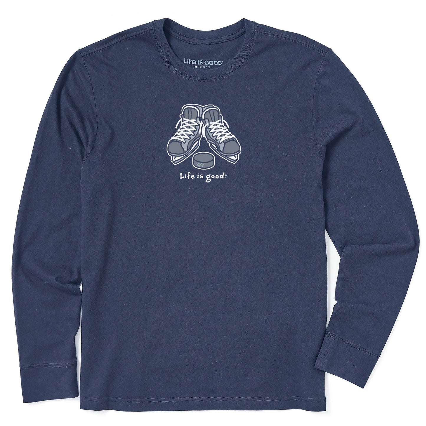 Men's Skates and Puck Long Sleeve Crusher Tee