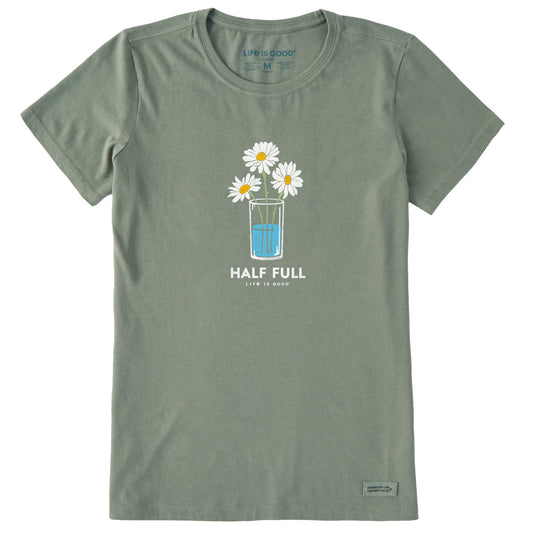 Women's Half Full Daisy Trio Short Sleeve Crusher Tee