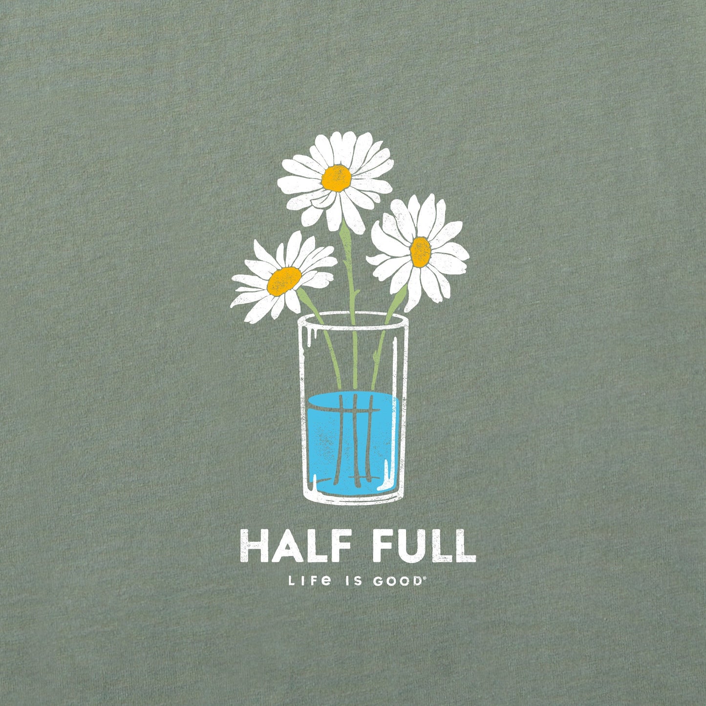 Women's Half Full Daisy Trio Short Sleeve Crusher Tee