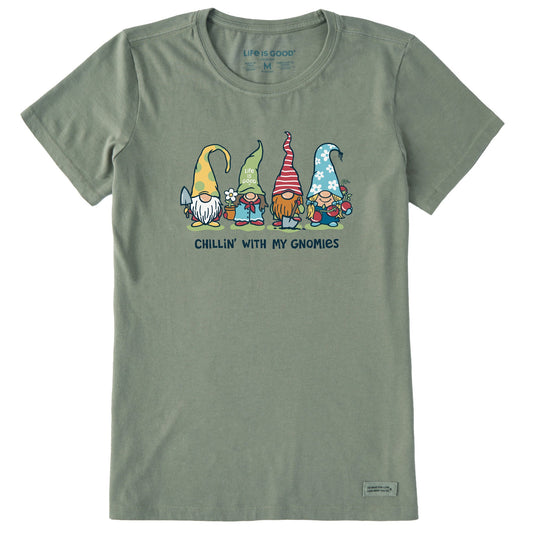 Women's Garden Gnomies Chillin' Short Sleeve Tee