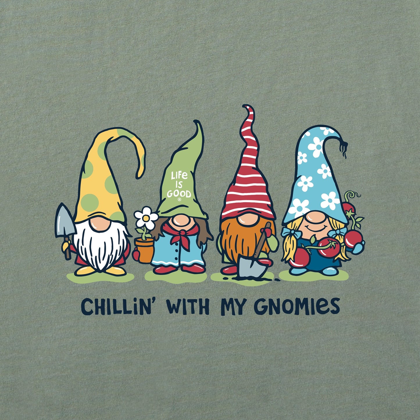 Women's Garden Gnomies Chillin' Short Sleeve Tee