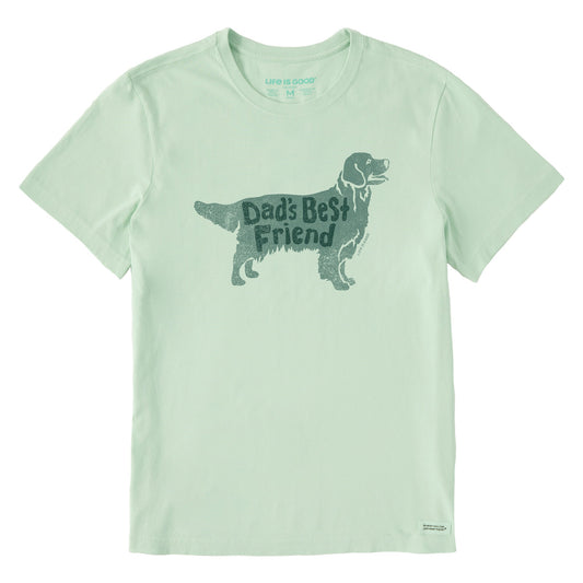 Men's Dad's Best Friend Golden Retriever Short Sleeve Tee