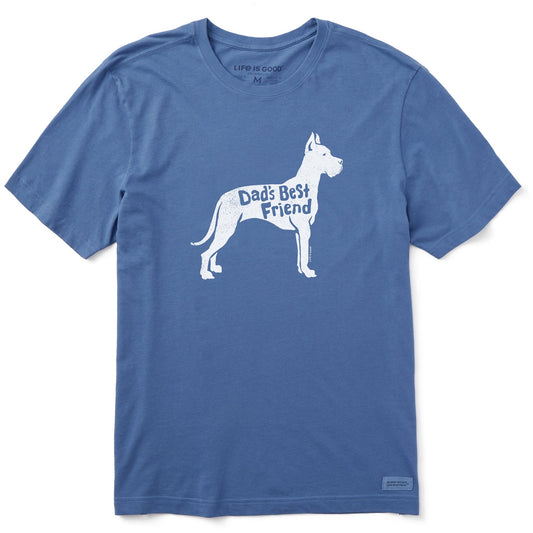 Men's Dads Best Friend Great Dane Short Sleeve Crusher Tee