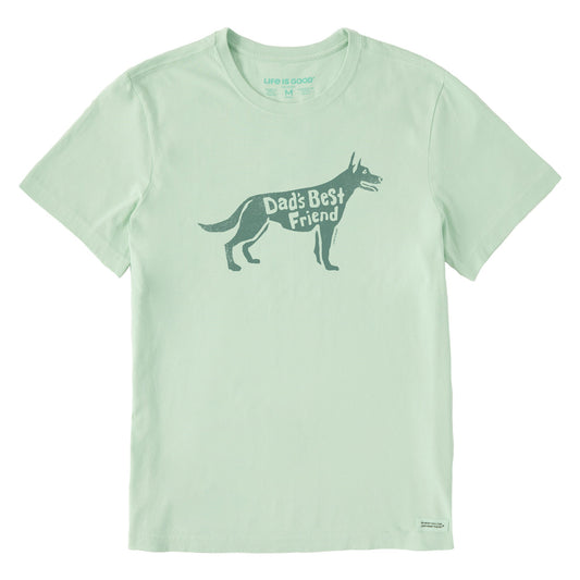 Men's Dads Best Friend German Shephard Short Sleeve Crusher Tee