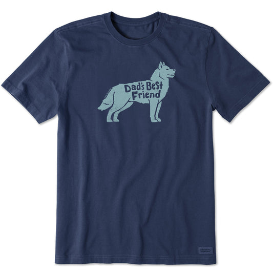 Men's Dads Best Friend Husky Short Sleeve Crusher Tee