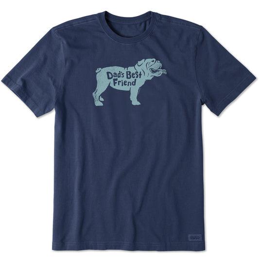 Men's Dads Best Friend Bulldog Short Sleeve Crusher Tee