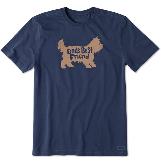 Men's Dads Best Friend Yorkshire Terrier Short Sleeve Crusher Tee