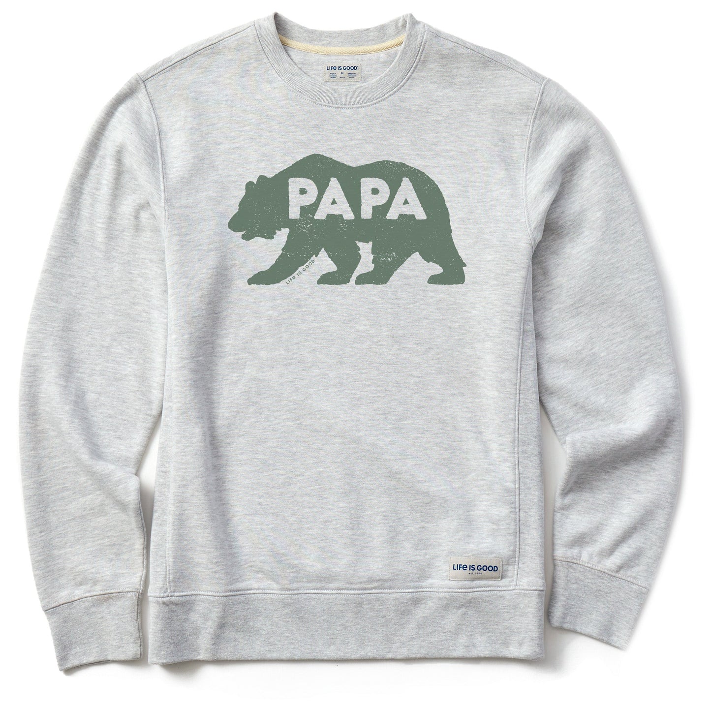 Men's Papa Bear Solid Simply True Fleece Crew