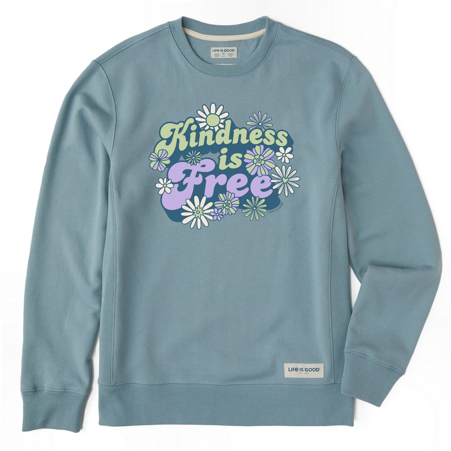 Men's Kindness is Free Daisies Simply True Crew