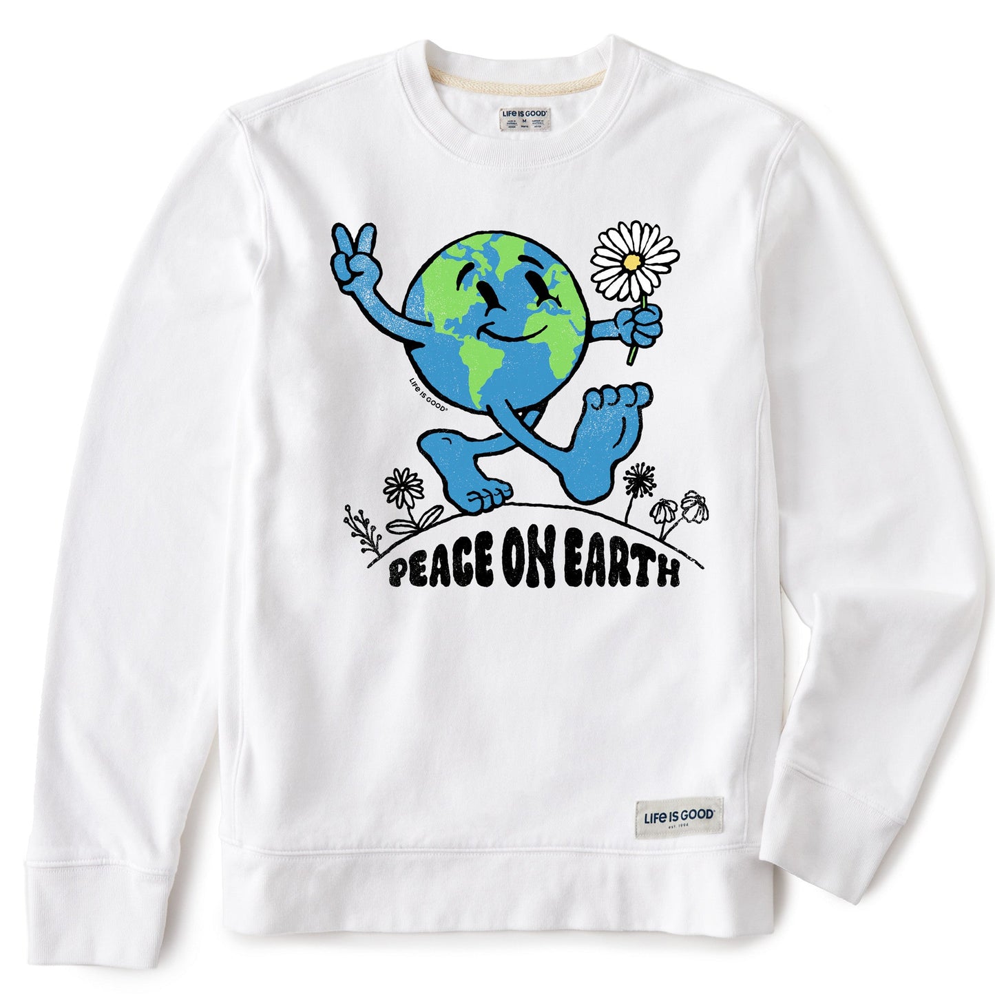 Men's Peace on Earth Globe Walker Simply True Crew