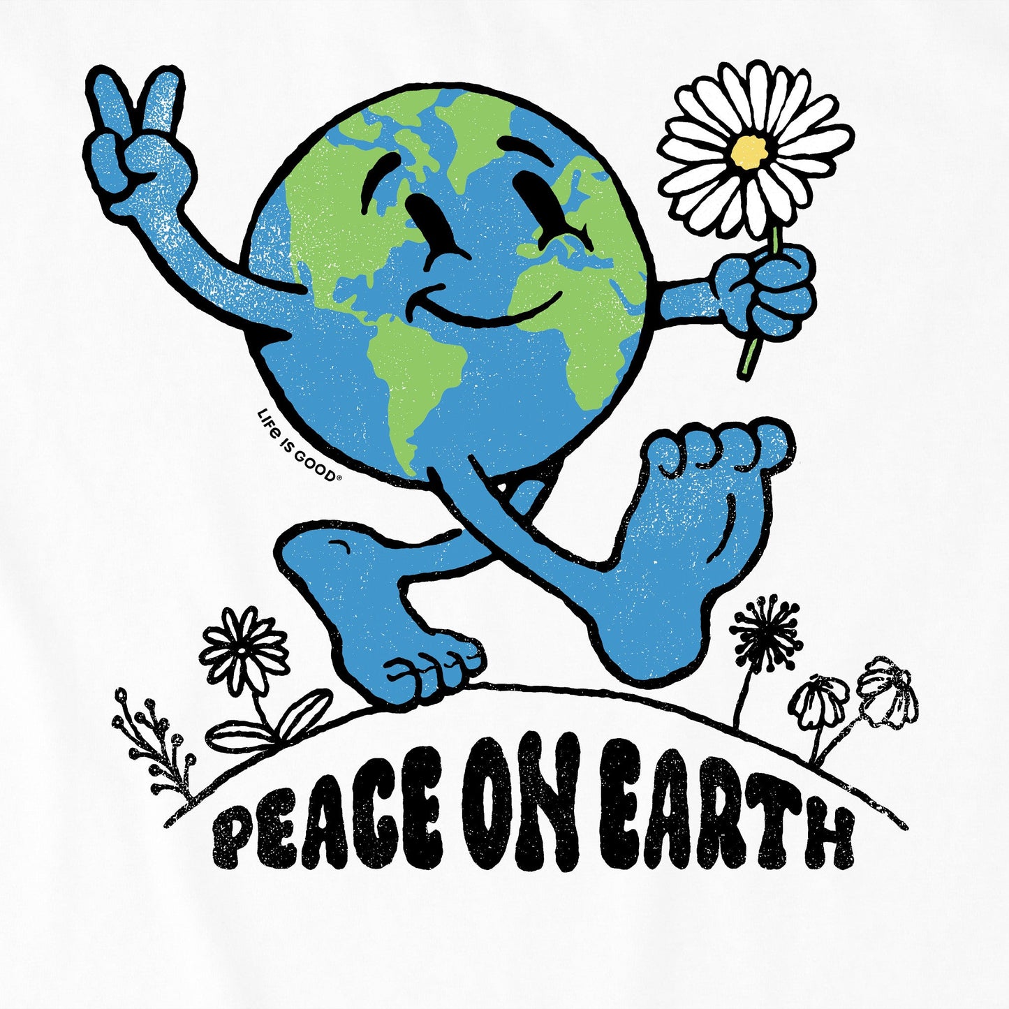 Men's Peace on Earth Globe Walker Simply True Crew
