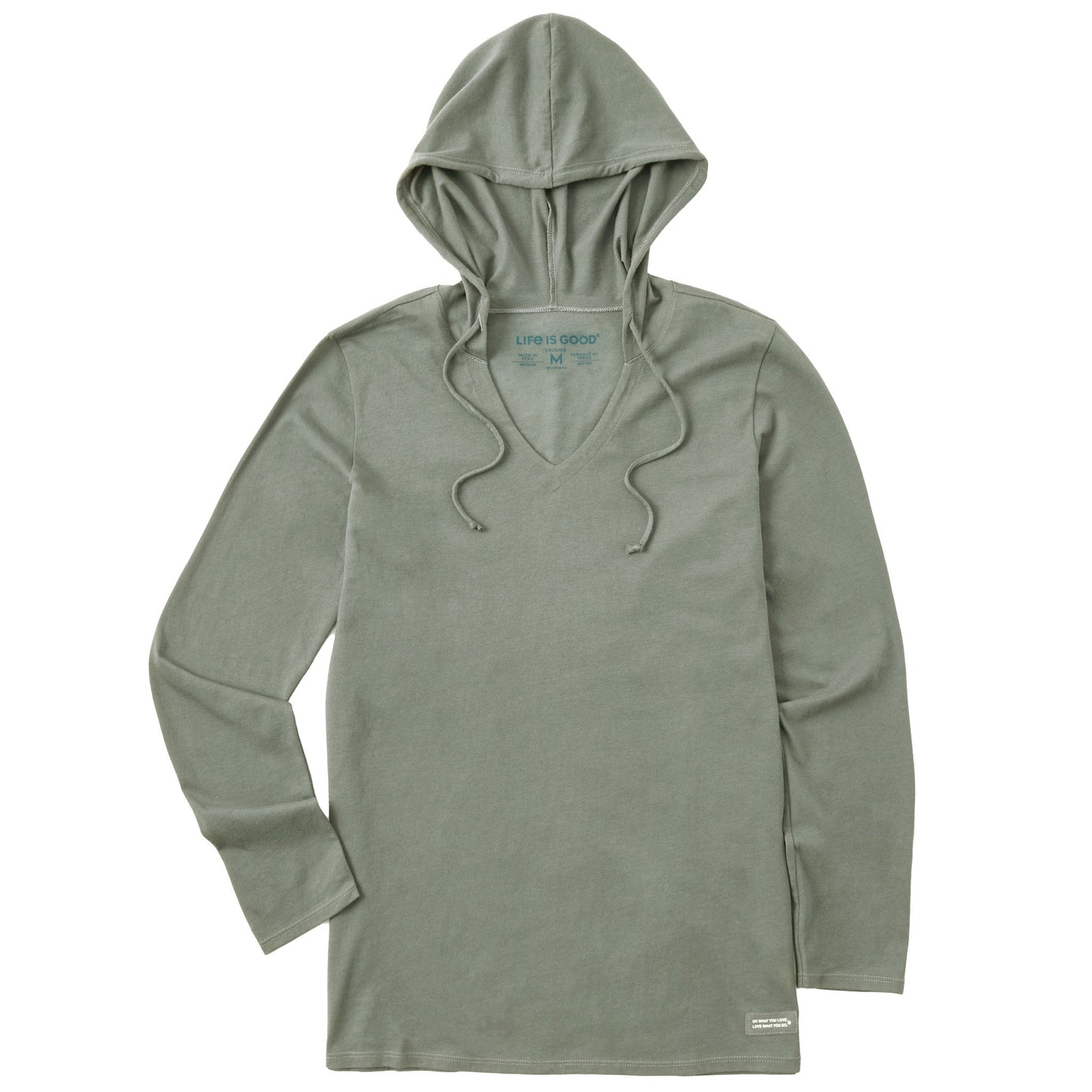 Women's Solid Long Sleeve Crusher-LITE Hooded Tee