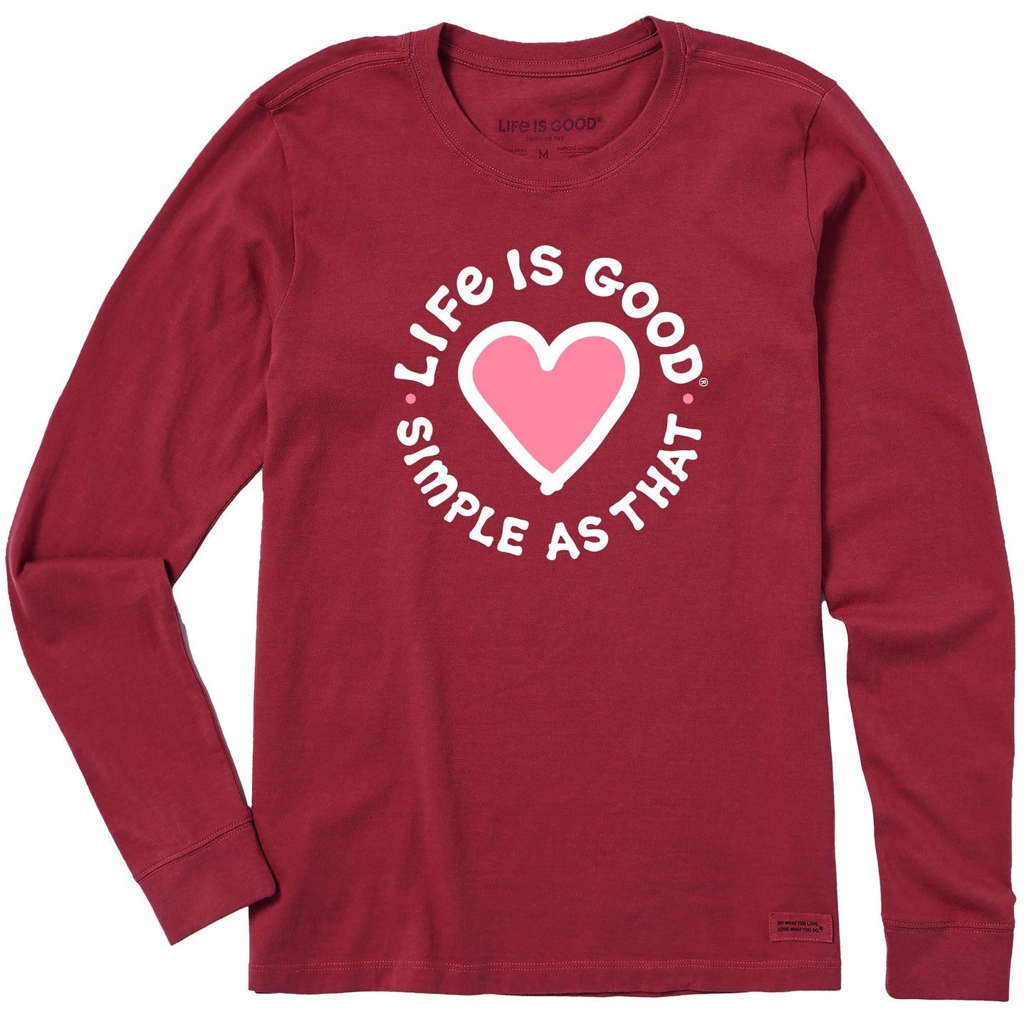 Women's Simple as That Heart Long Sleeve Crusher Tee