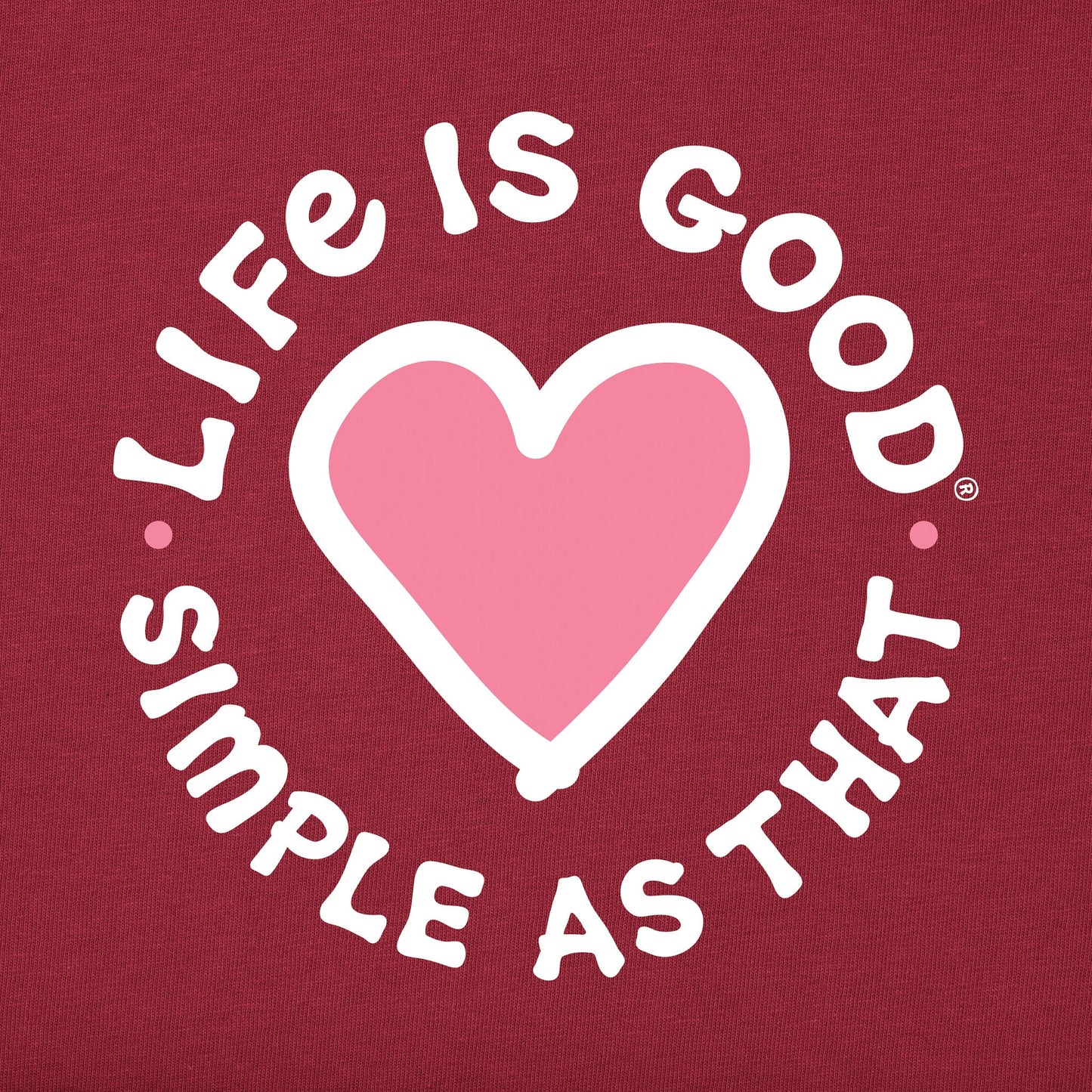 Women's Simple as That Heart Long Sleeve Crusher Tee