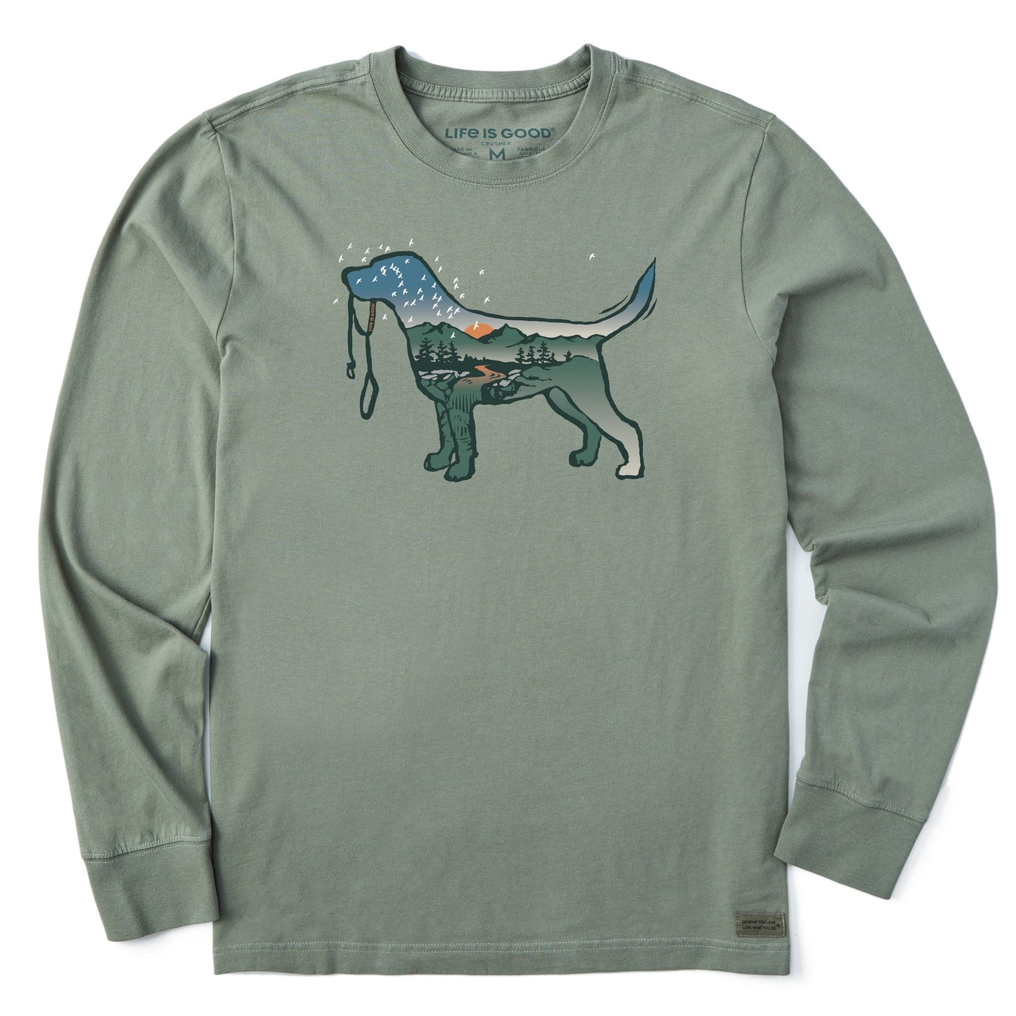 Men's Macro Micro Dogscape Long Sleeve Tee