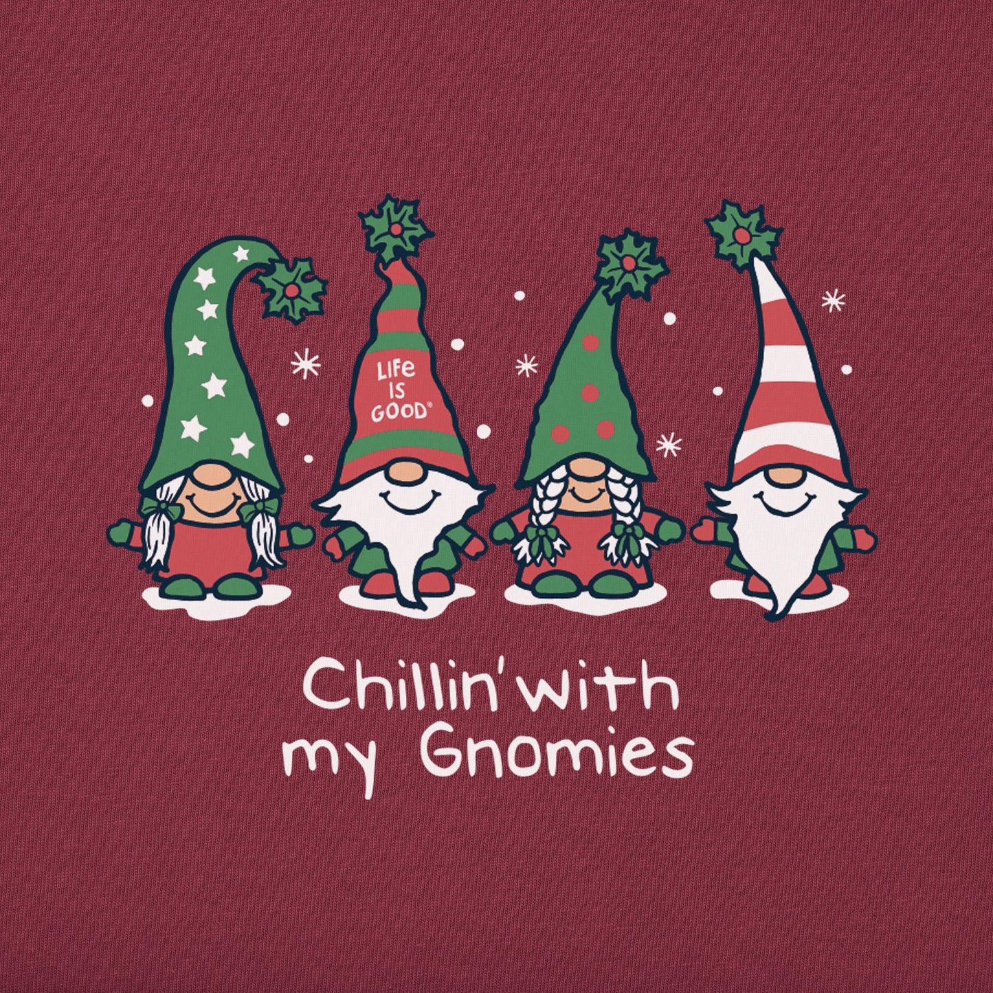 Women's Chillin' with my Gnomies Fam Long Sleeve Crusher Tee