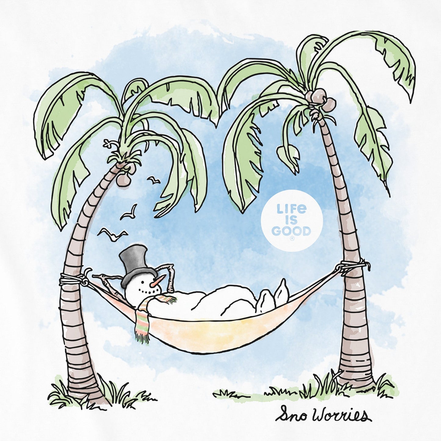 Men's Snow Worries Hammock Short Sleeve Crusher Tee