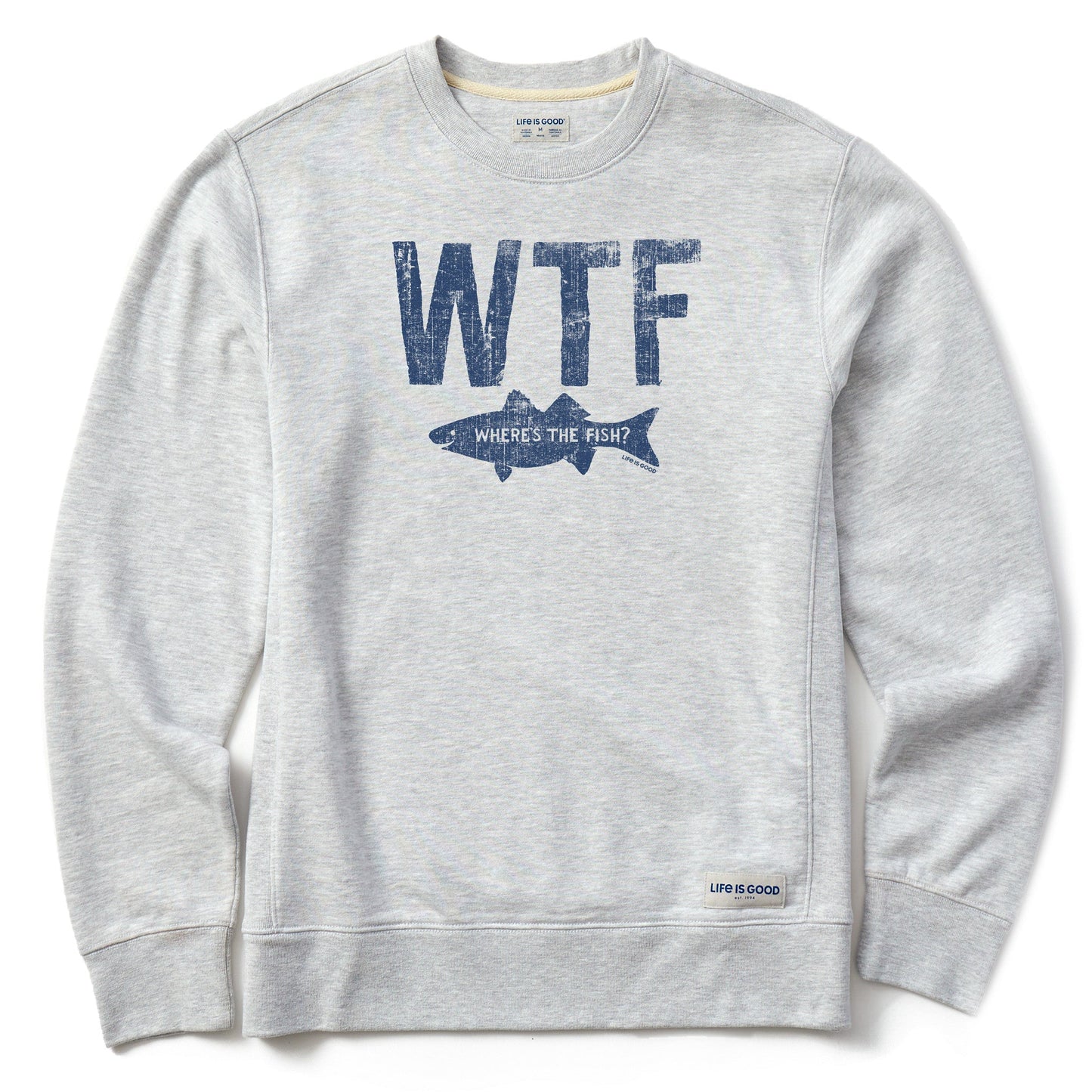 Men's WTF Where's the Fish Simply True Crew