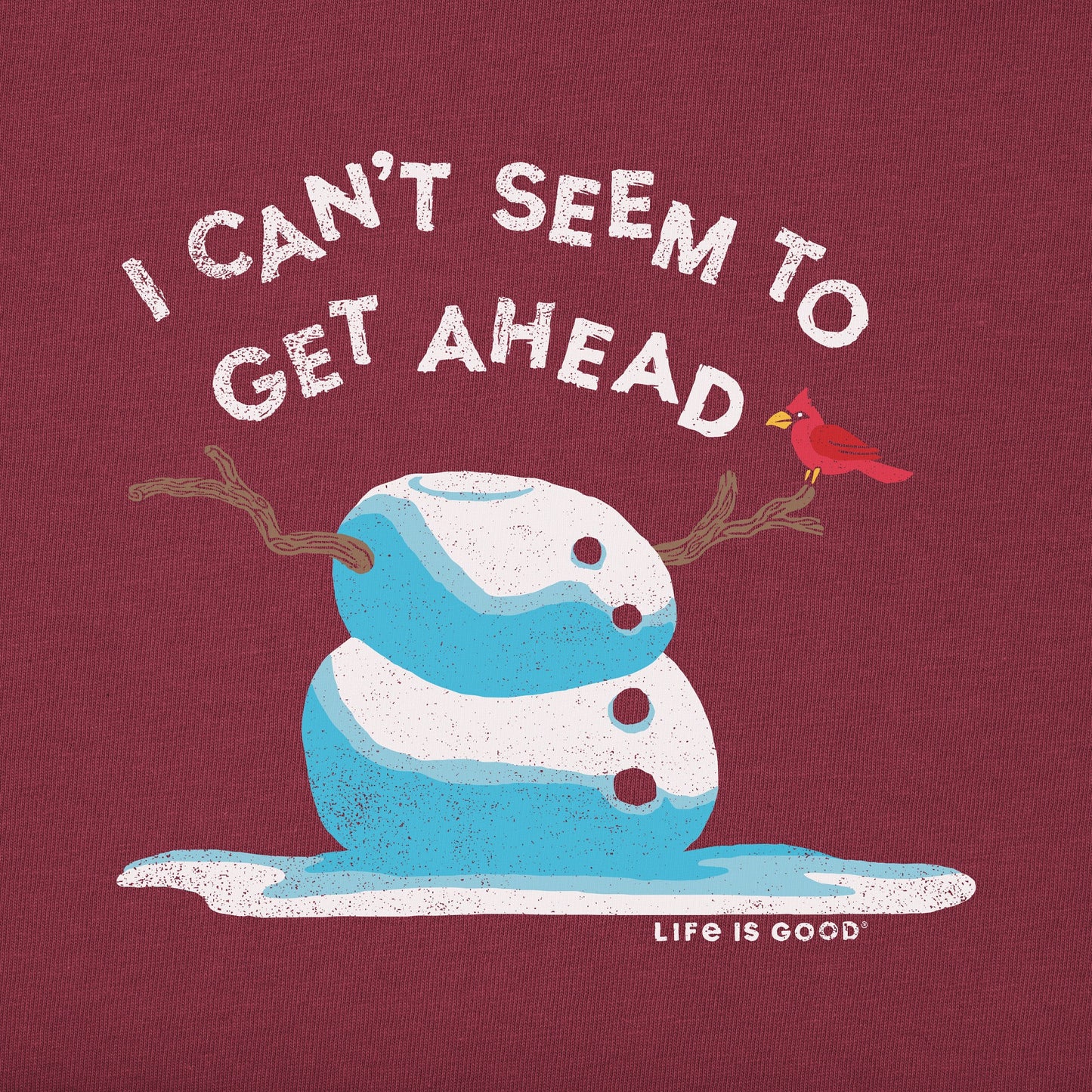 Kids Get Ahead Snowman Long Sleeve Crusher Tee