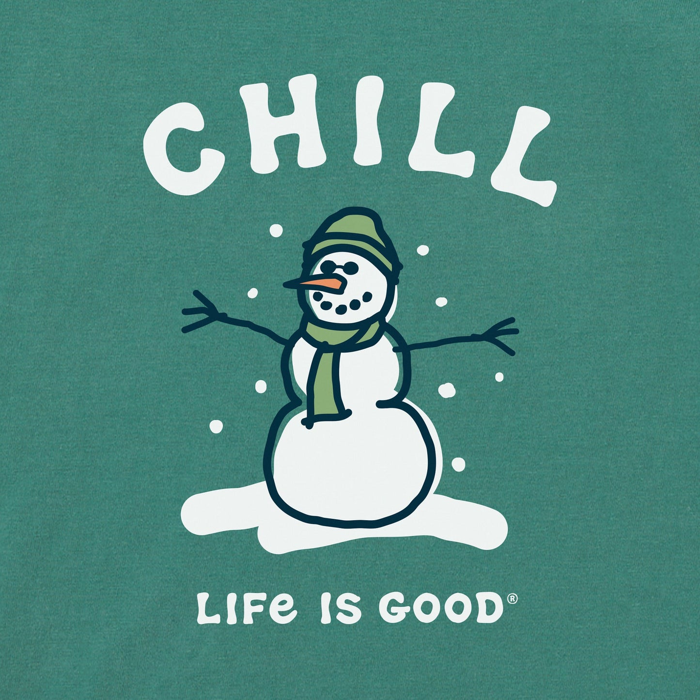 Kids Chill Snowman Long Sleeve Crusher Tee