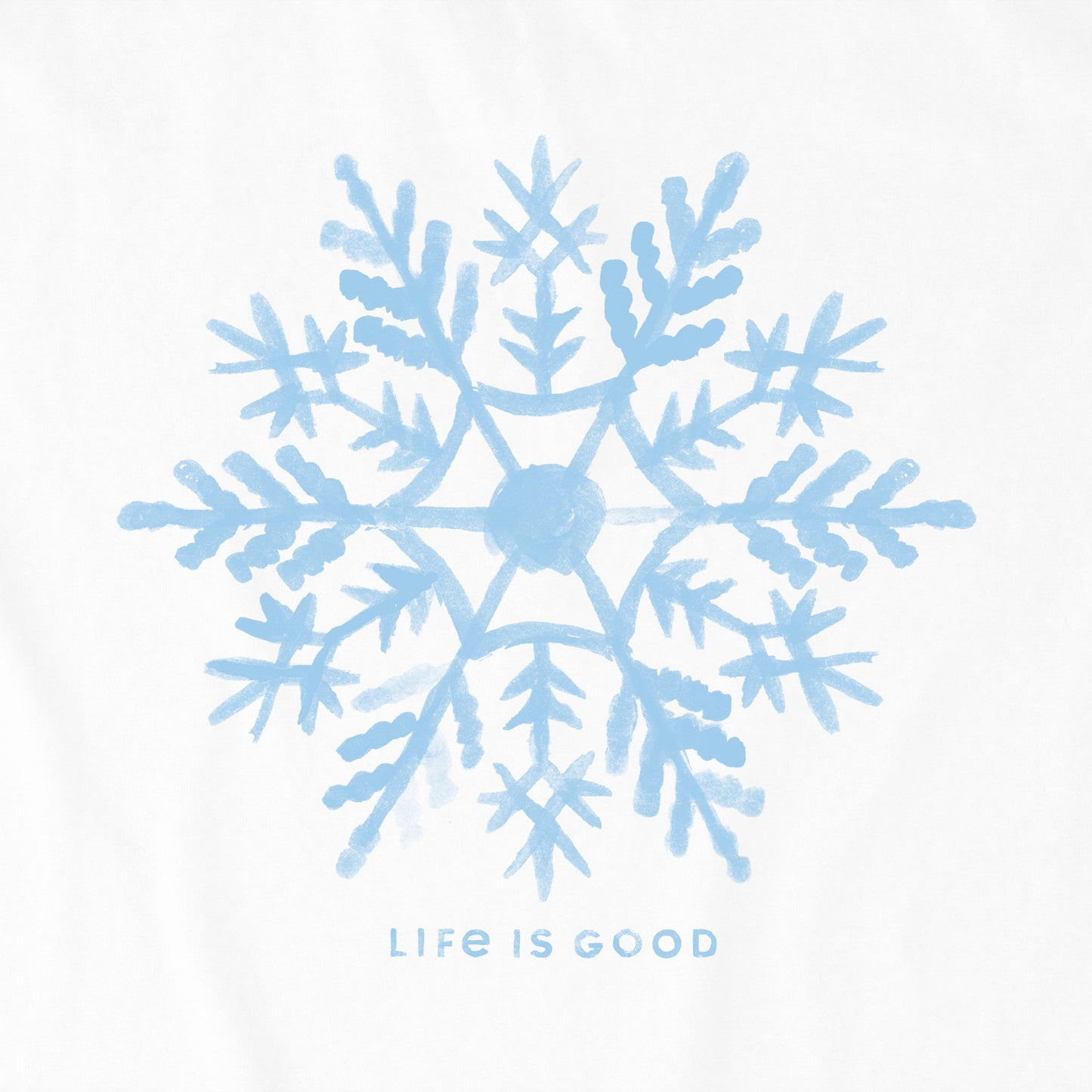 Women's Watercolor Snowflake Long Sleeve Crusher Vee