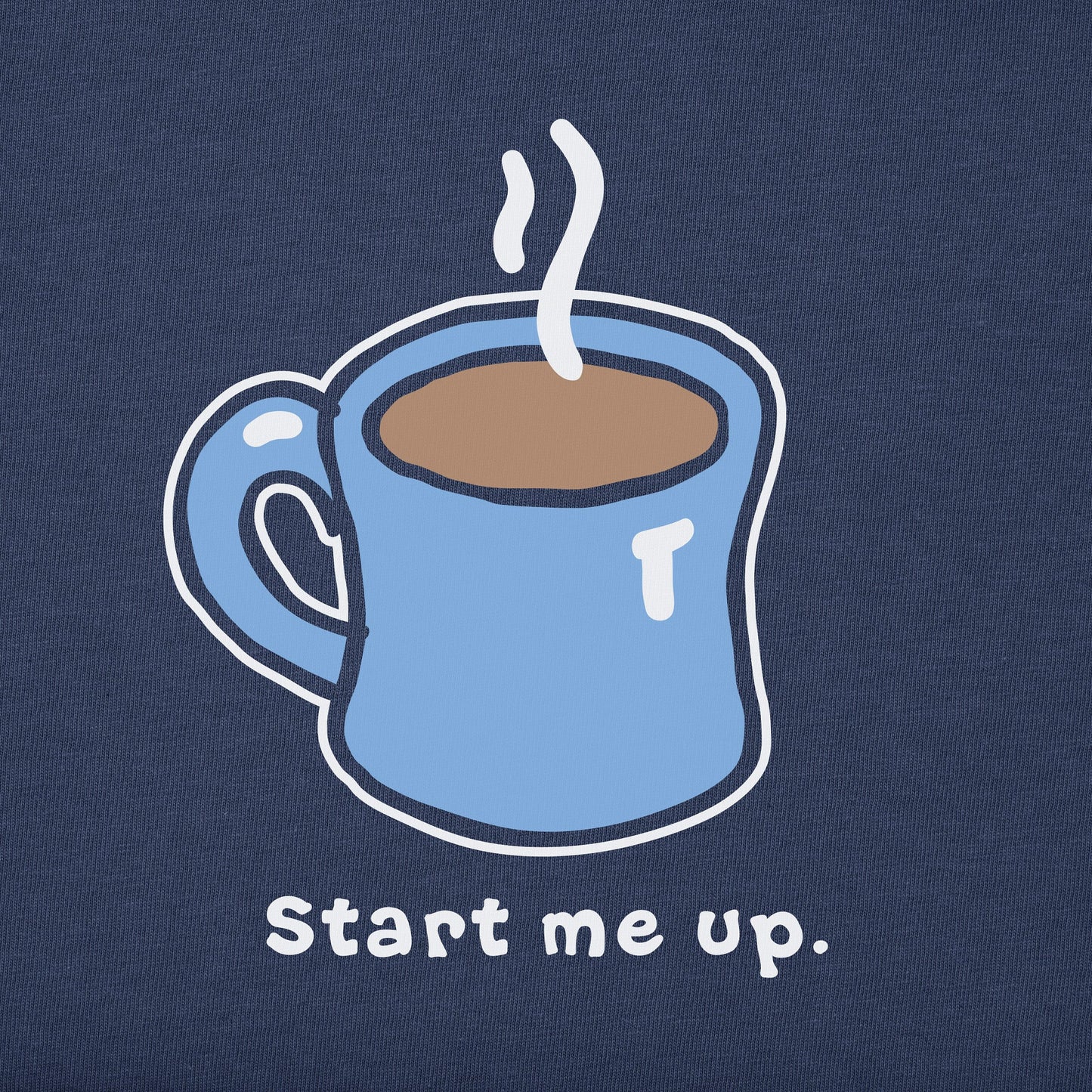 Women's Start Me Up Coffee Long Sleeve Crusher Vee