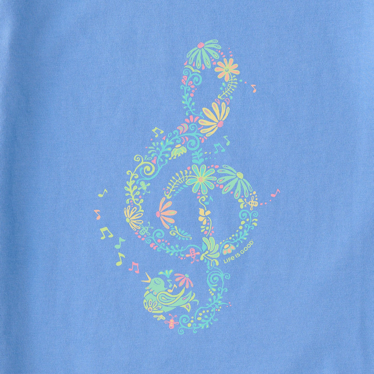 Women's Wildflower G Clef Long Sleeve Crusher Tee