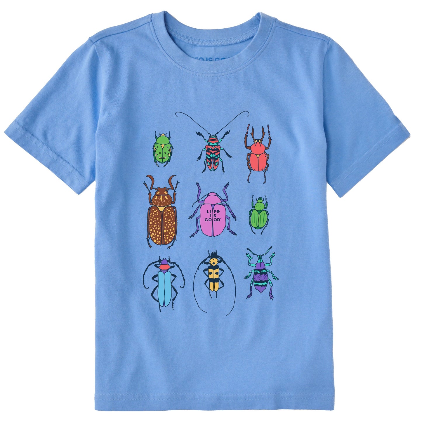 Kids Cool Bug Grid Short Sleeve Crusher Tee