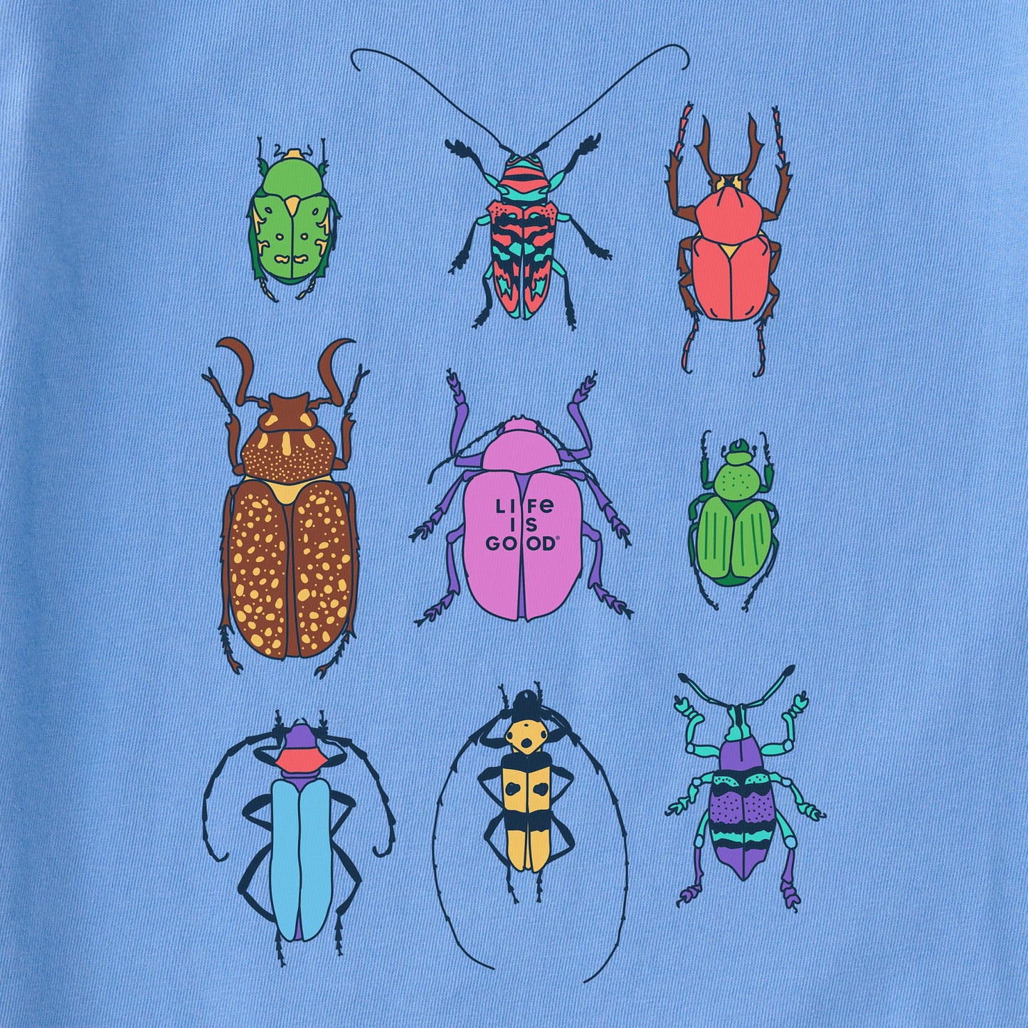 Kids Cool Bug Grid Short Sleeve Crusher Tee