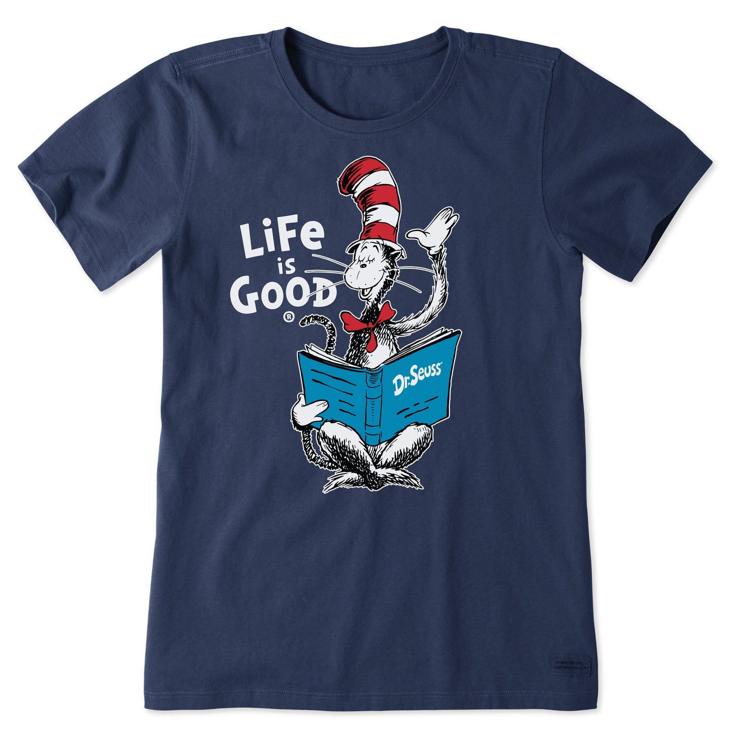 Women's Cat in the Hat Reading Short Sleeve Crusher Tee