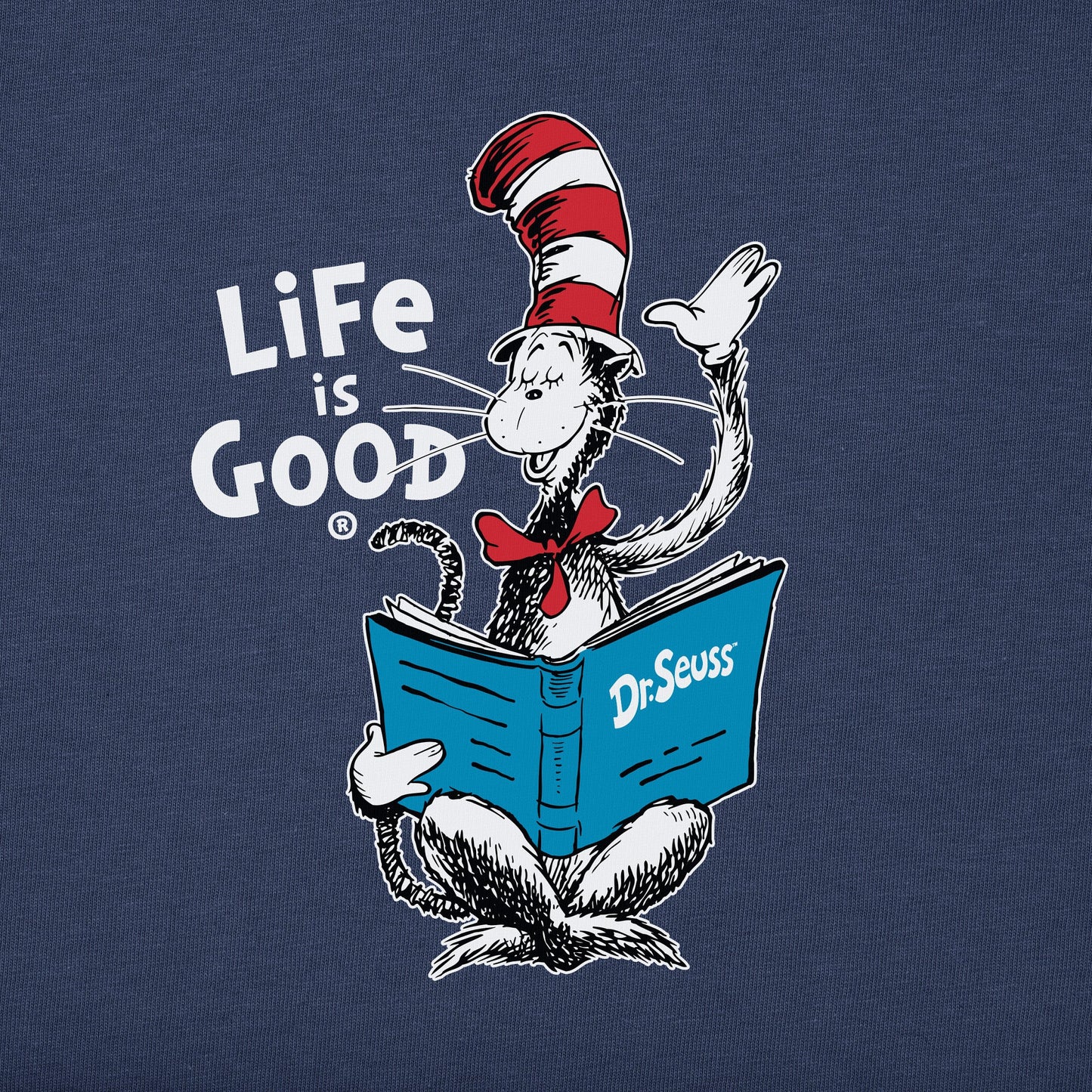 Women's Cat in the Hat Reading Short Sleeve Crusher Tee
