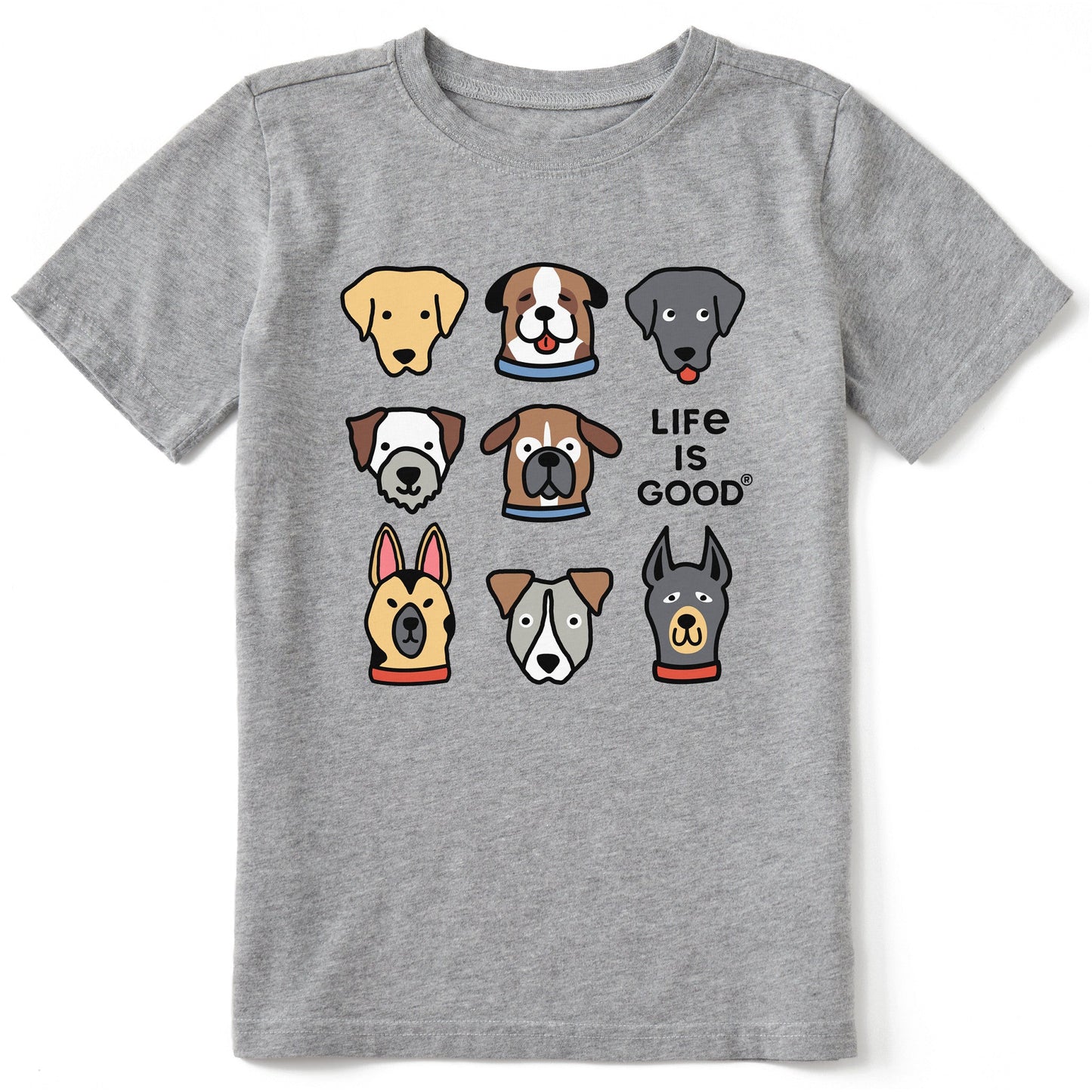 Kids Cute Dogs Short Sleeve Crusher Tee