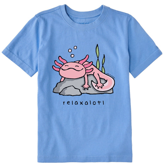 Kids Relaxalotl Short Sleeve Crusher Tee