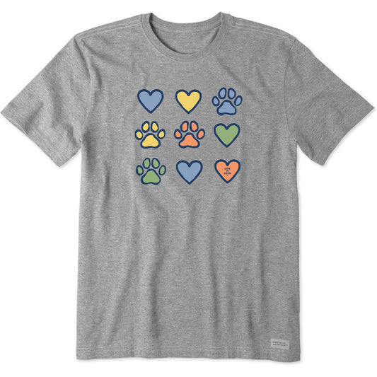 Men's Hearts & Paws Short Sleeve Crusher Tee