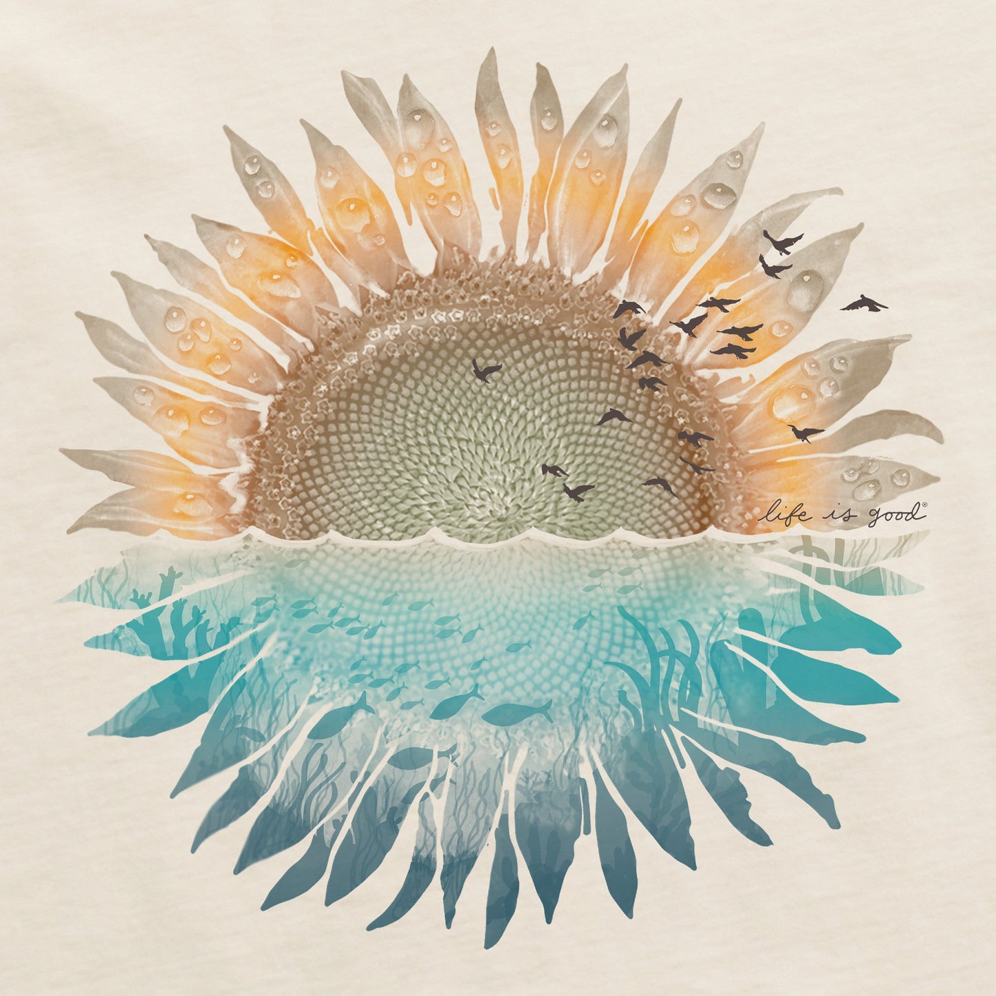 Women's Under Sunflower Short Sleeve Crusher Vee