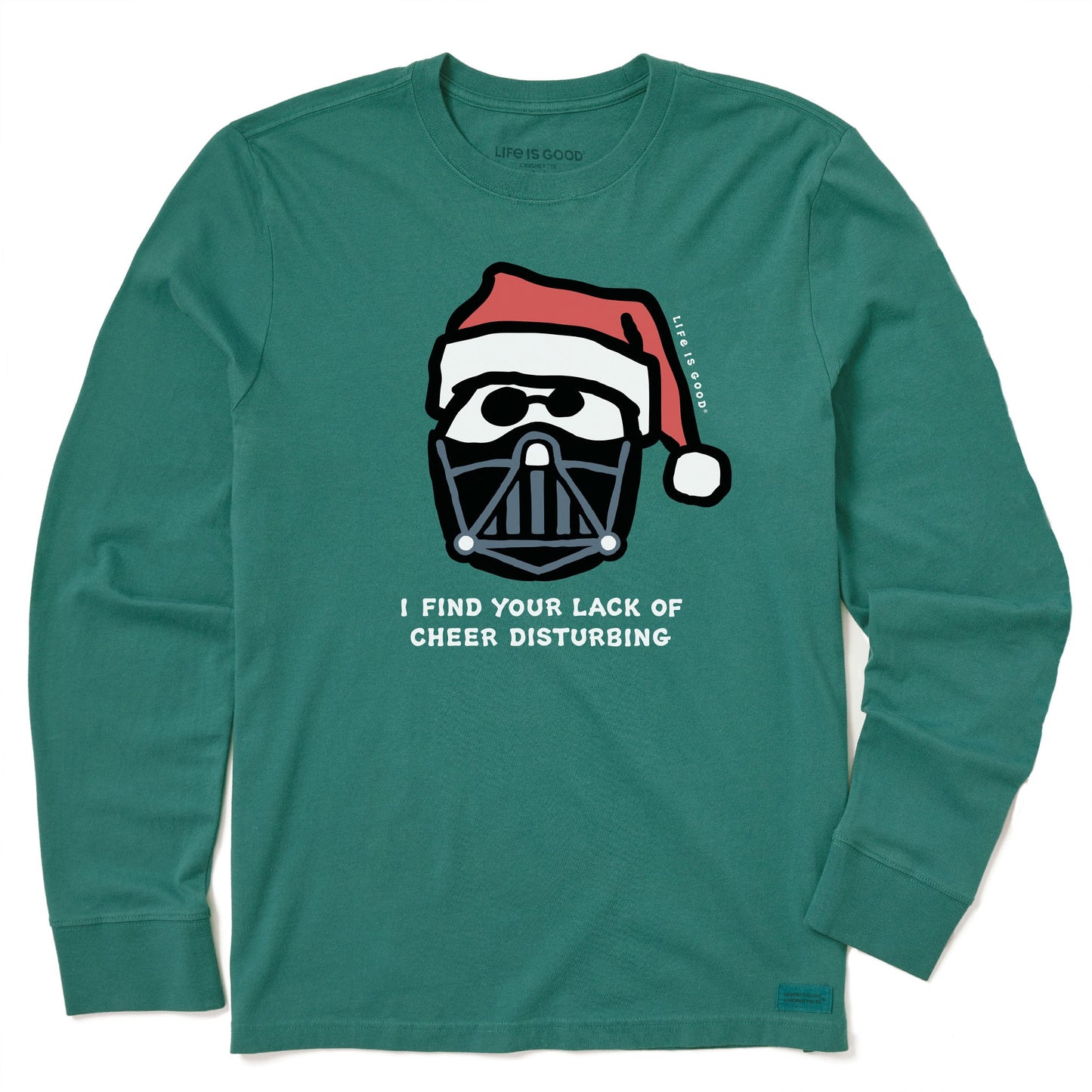 Men's Santa's Dark Side Long Sleeve Crusher Tee