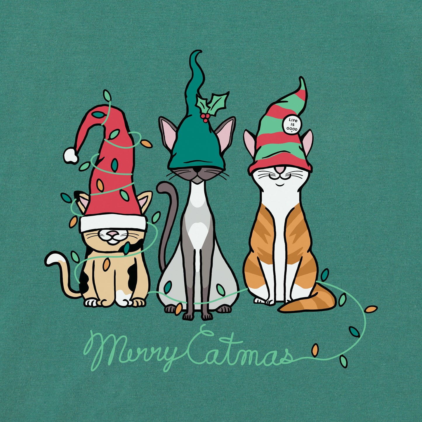 Women's Gnome Cats Long Sleeve Crusher Tee