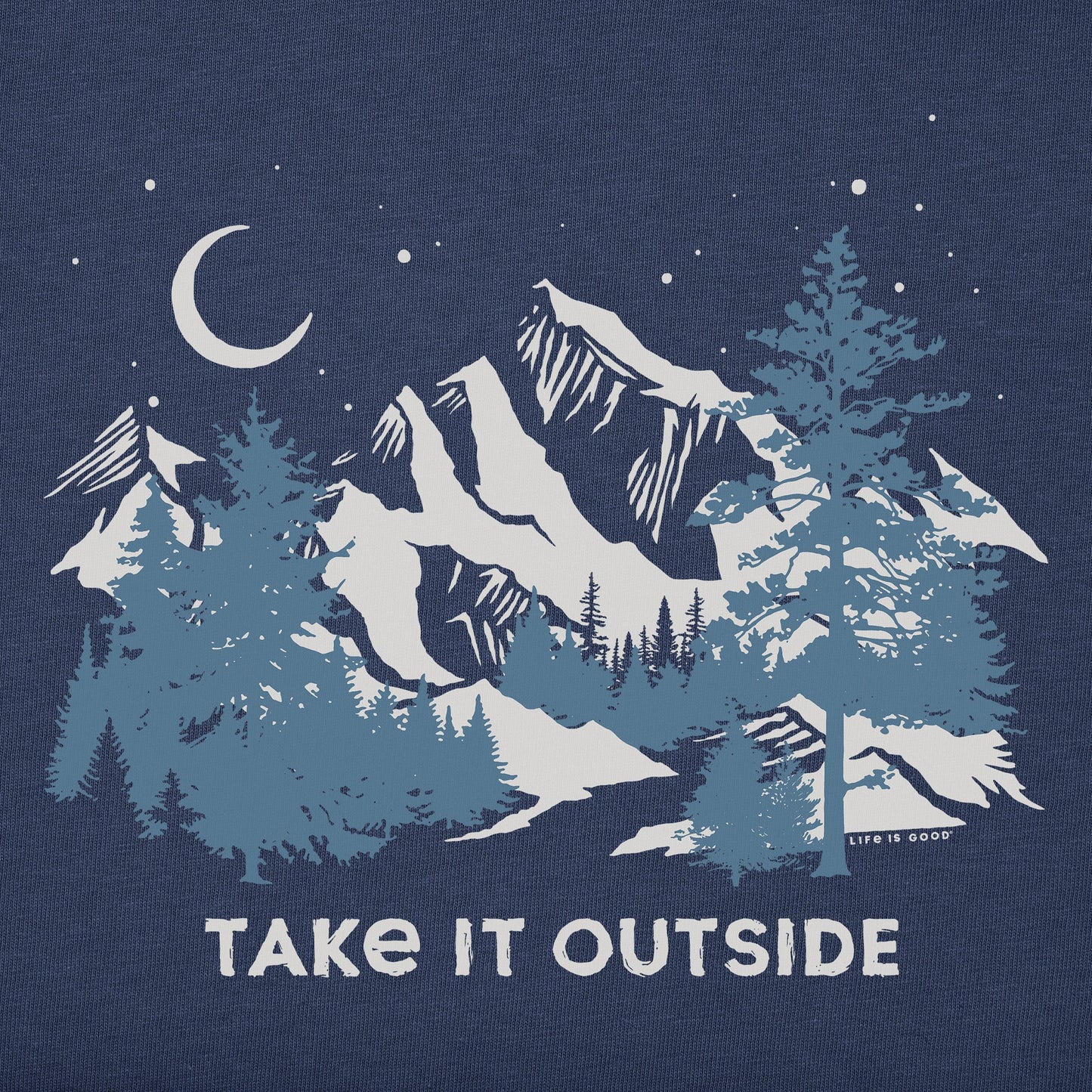 Men's Take It Outside Winter Moon Long Sleeve Crusher Tee