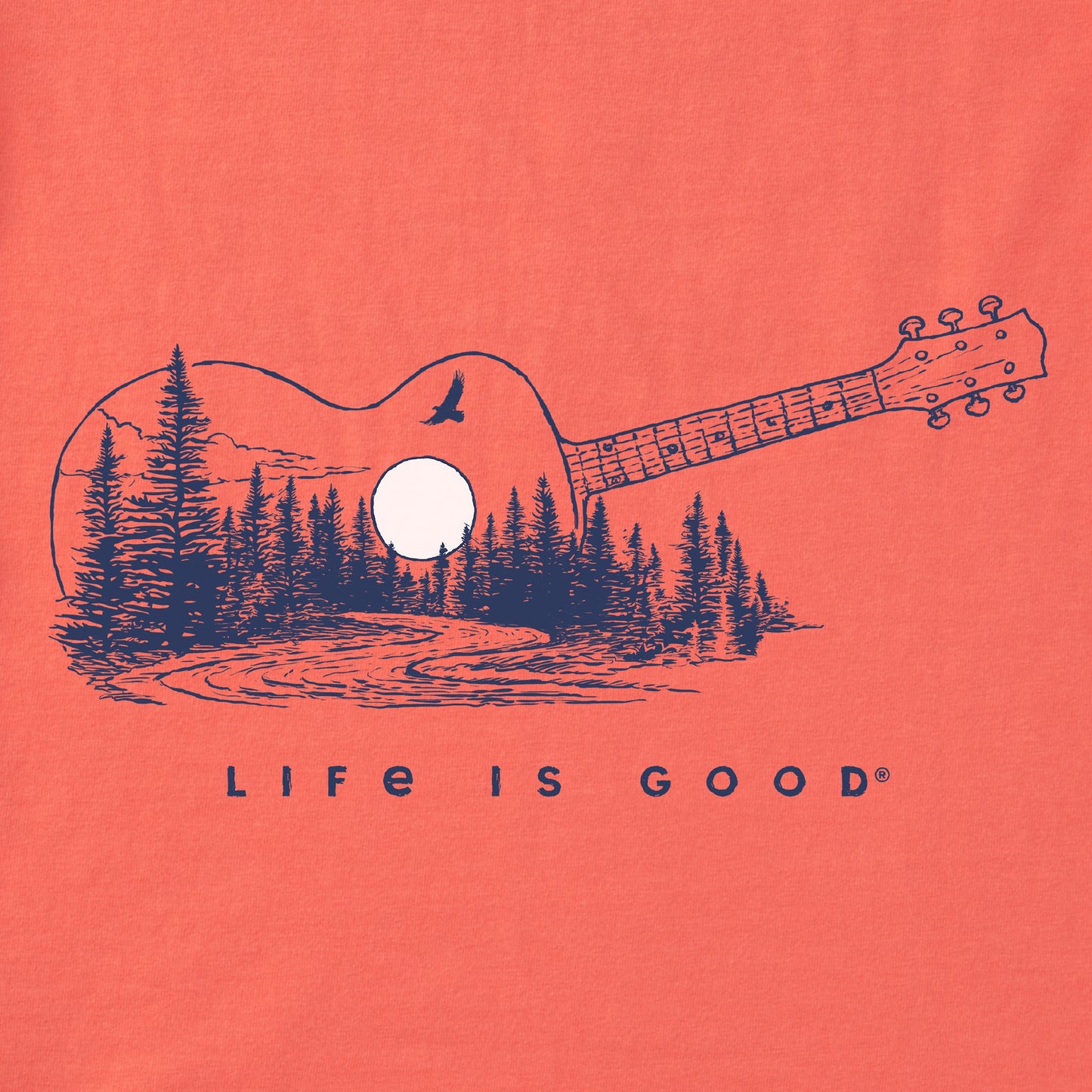 Women's Guitar Landscape Short Sleeve Tee