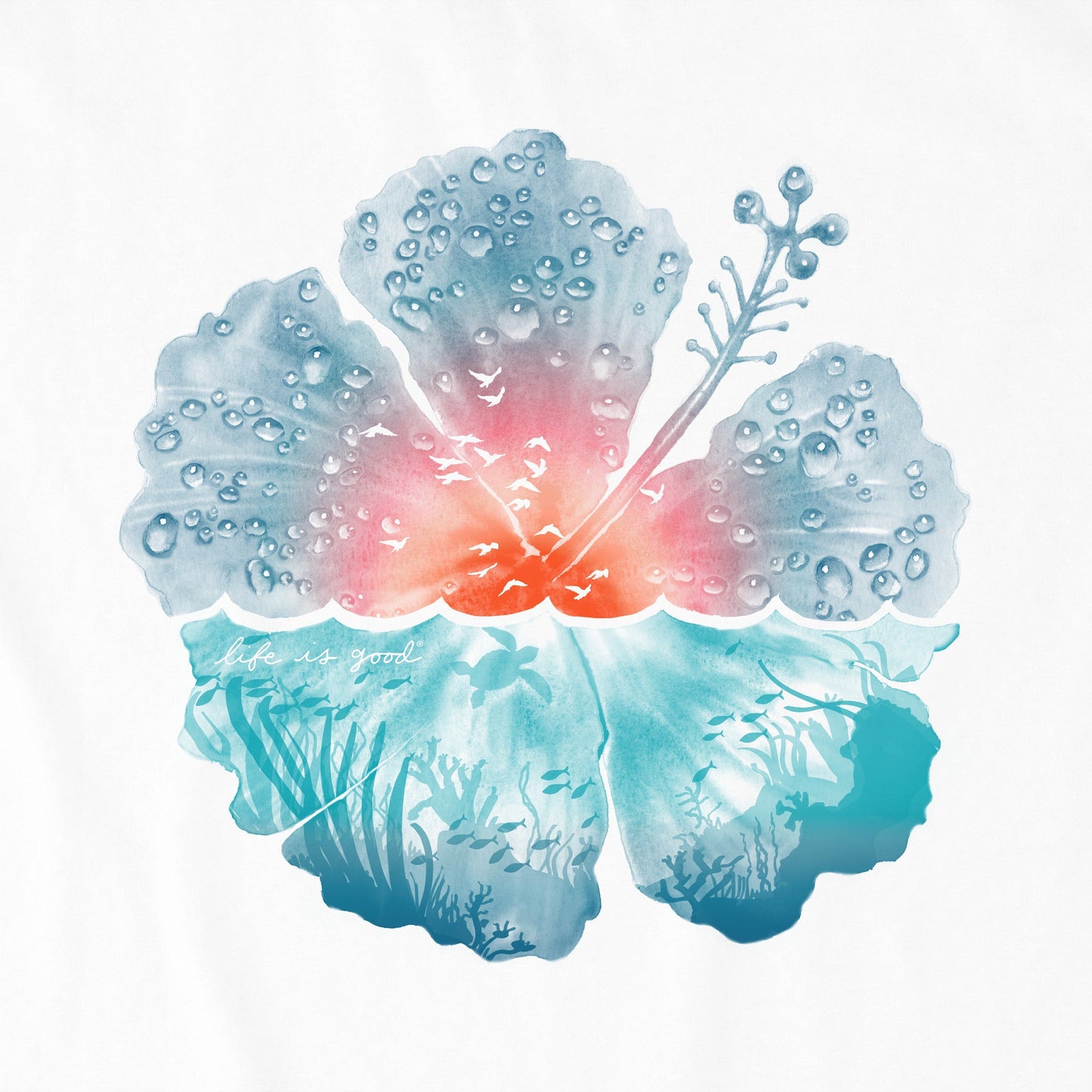 Women's Under Hibiscus Short Sleeve Tee